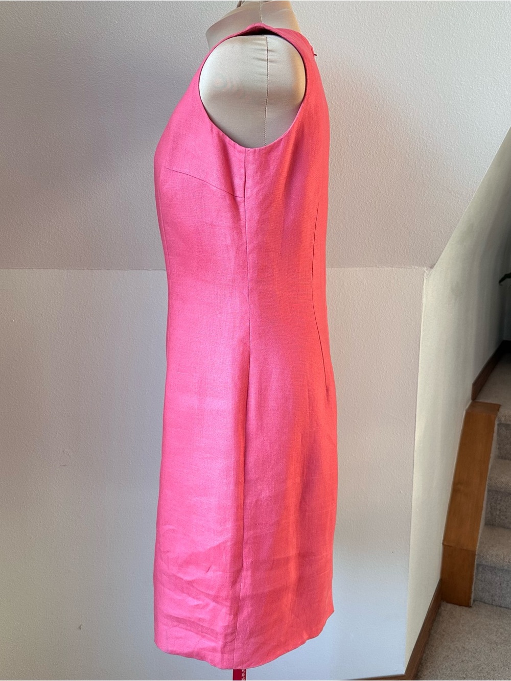 Talbots 100% Linen Dress Size 14 Elegant Sheath Summer Event Cocktail Party - Picture 4 of 9